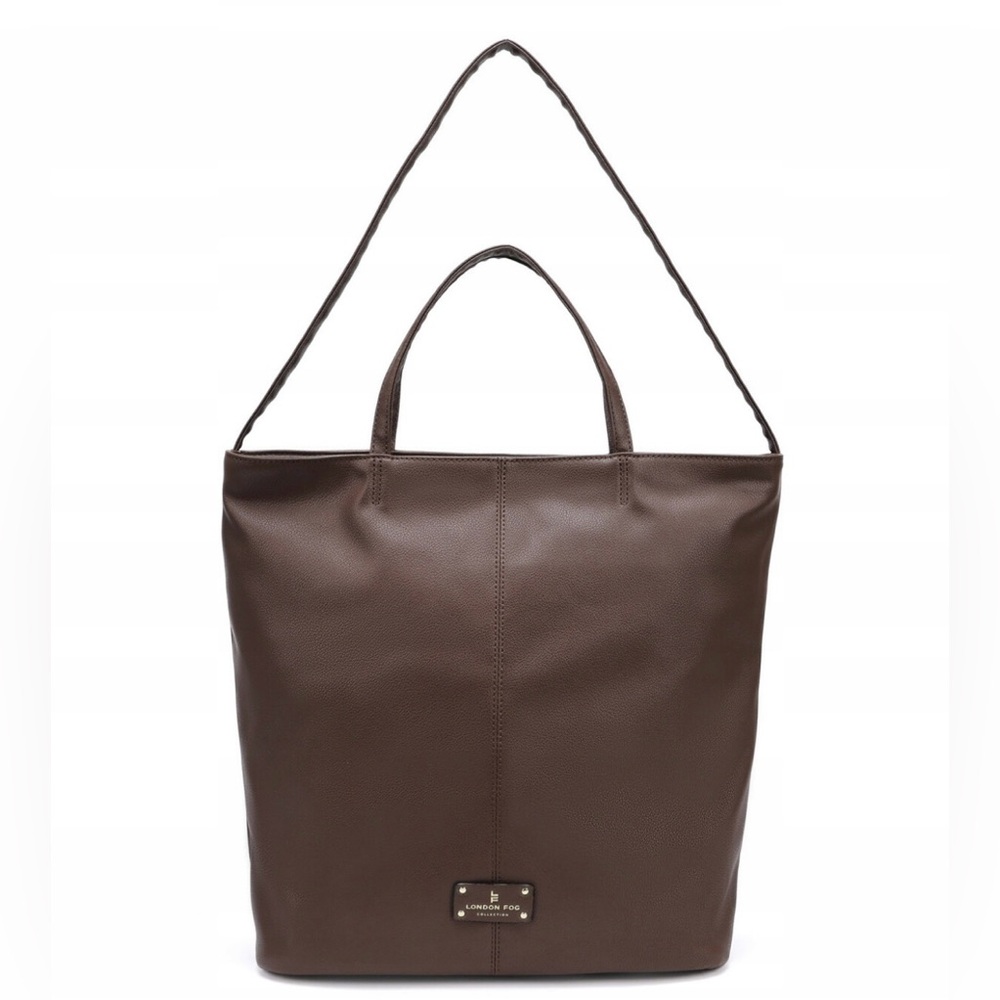 London Fog Brown Laura Large Slouchy Tote